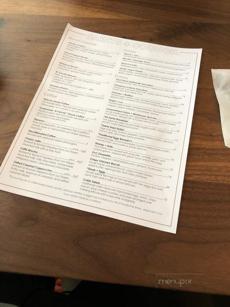 Saints + Council - Atlanta, GA menu_pic