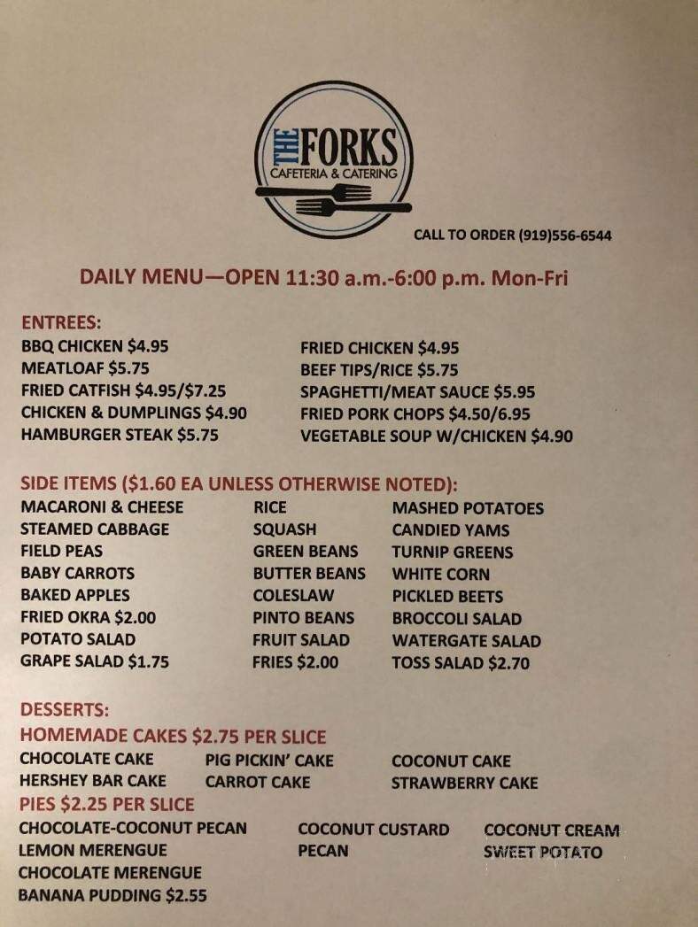 The Forks Cafeteria - Wake Forest, NC