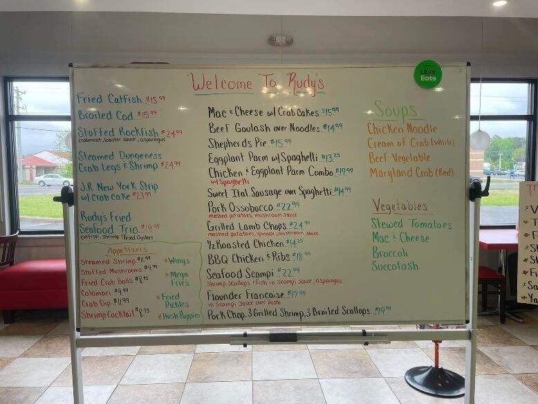 Rudy's Family Restaurant - Harrington, DE menu_pic