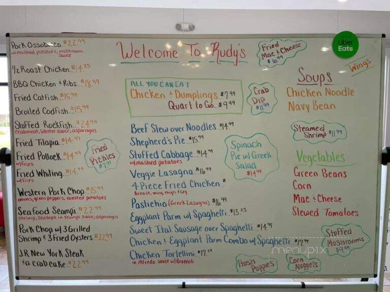 Rudy's Family Restaurant - Harrington, DE menu_pic