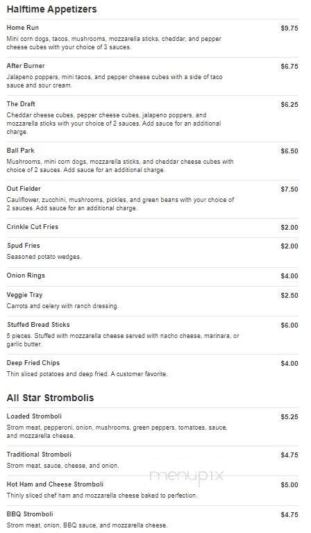Lyle's Sportszone Pizza & Pub - Evansville, IN menu_pic