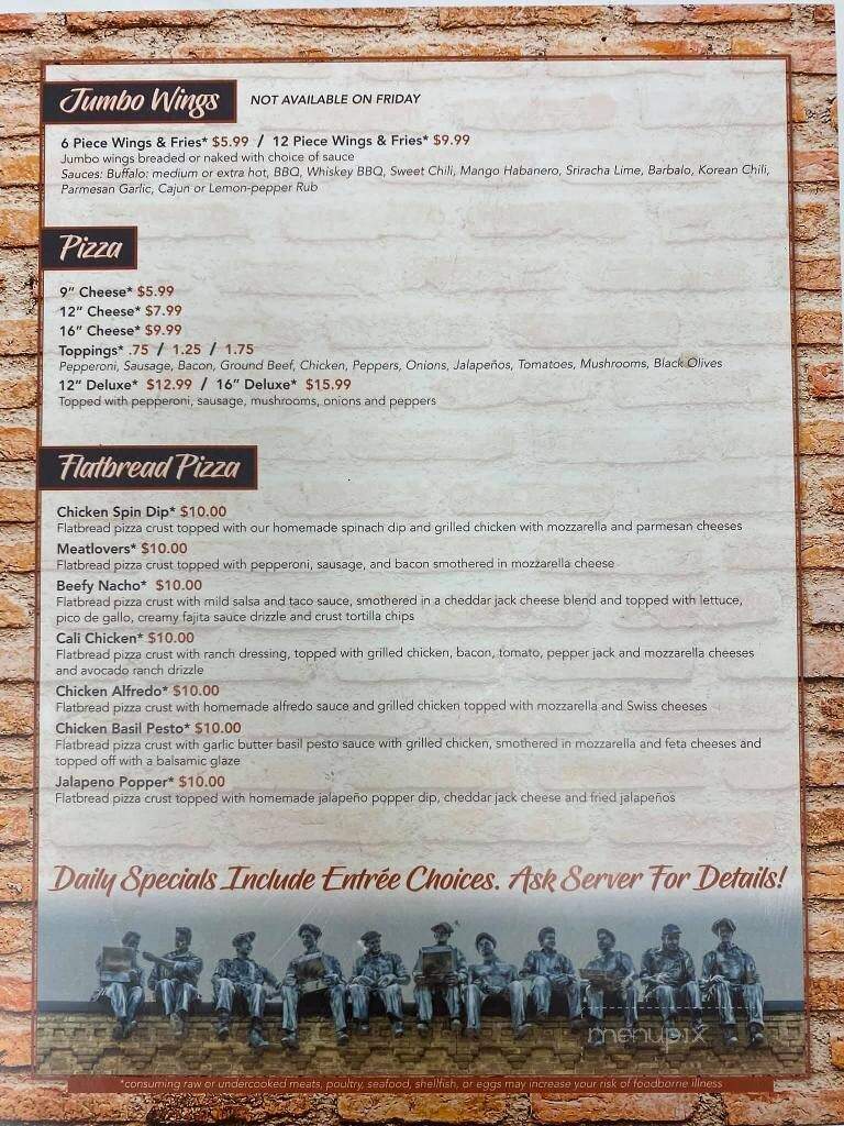 Ironworks - Marinette, WI menu_pic