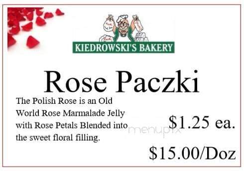 Kiedrowski's Bakery - Amherst, OH menu_pic
