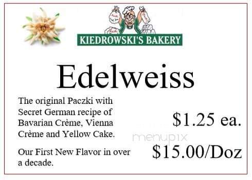 Kiedrowski's Bakery - Amherst, OH menu_pic