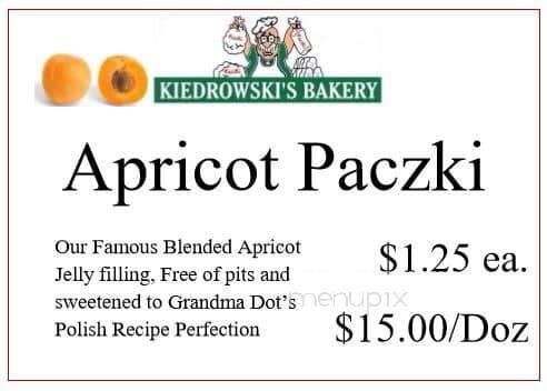 Kiedrowski's Bakery - Amherst, OH menu_pic
