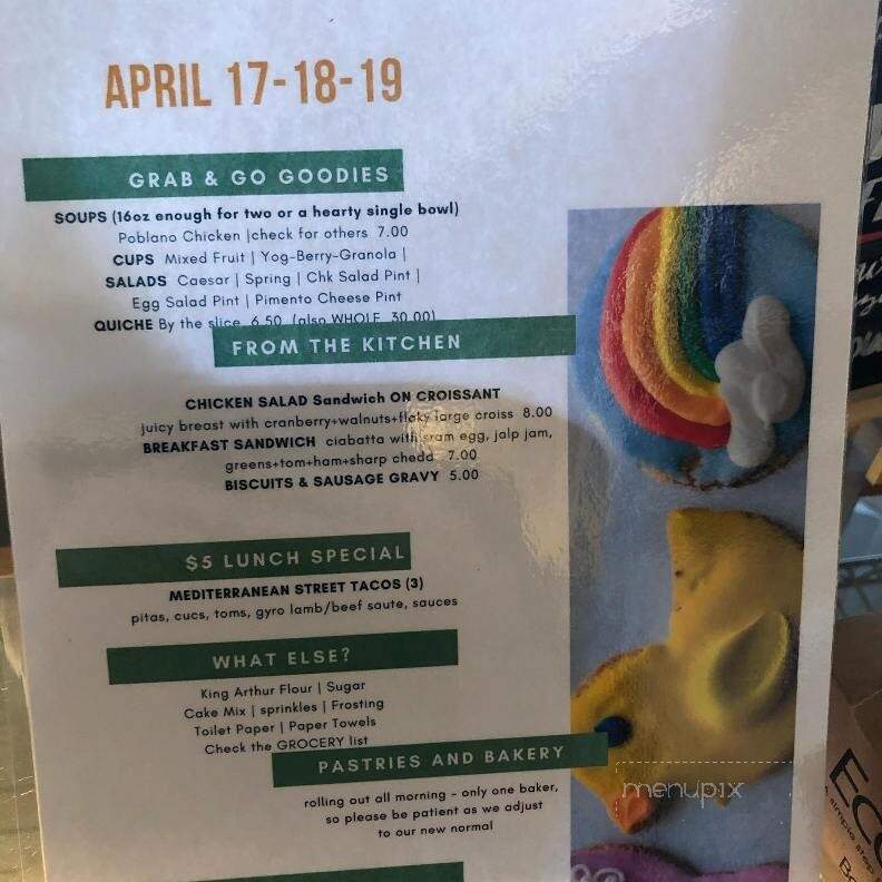 Bear Moon Bakery - Boerne, TX menu_pic
