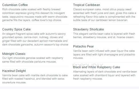 Elegant Bakery - Lakewood, CO menu_pic