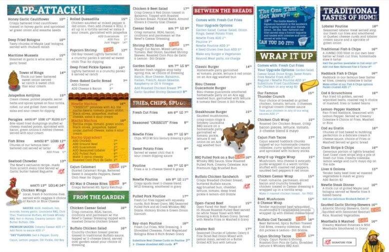 The Goofie Newfie Bar & Grill - Fergus, ON menu_pic