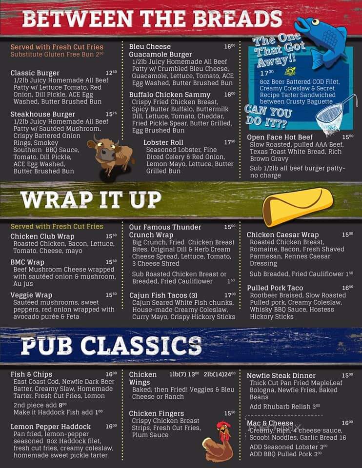The Goofie Newfie Bar & Grill - Fergus, ON menu_pic