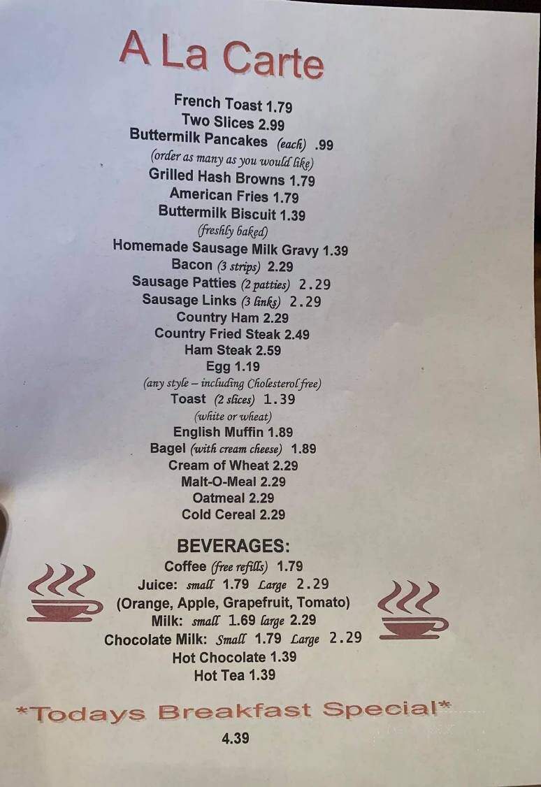 Reids' Harvest House Smrgsbrd - Chester, IL menu_pic