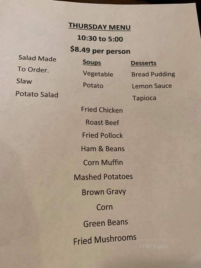 Reids' Harvest House Smrgsbrd - Chester, IL menu_pic