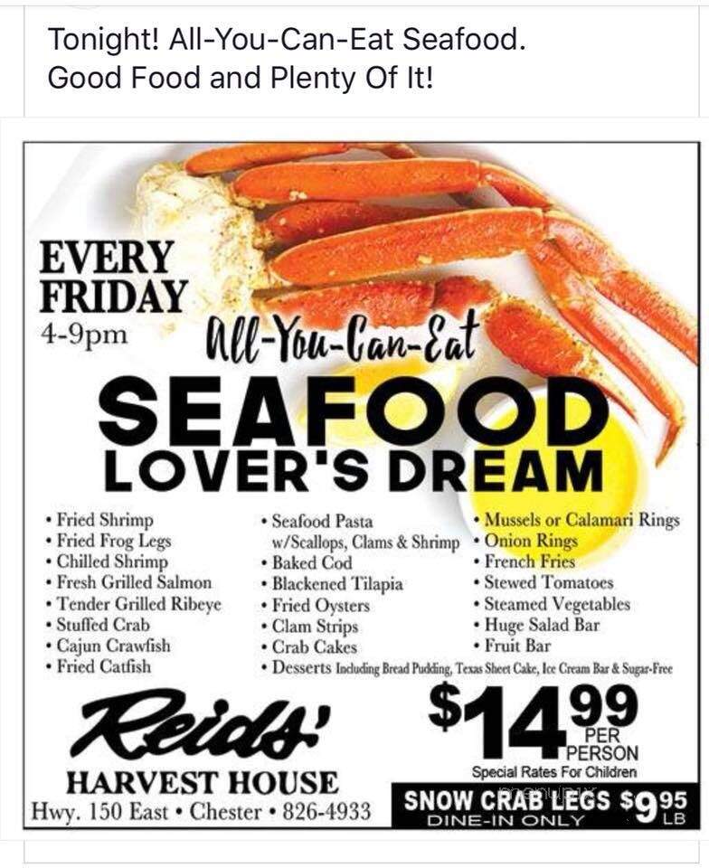 Reids' Harvest House Smrgsbrd - Chester, IL menu_pic