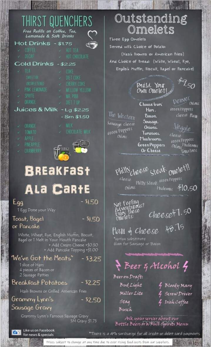 Reinhardt's Restaurant & Lnge - Millstadt, IL menu_pic