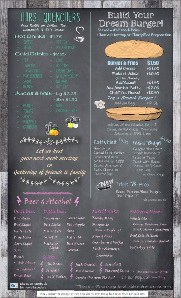 Reinhardt's Restaurant & Lnge - Millstadt, IL menu_pic