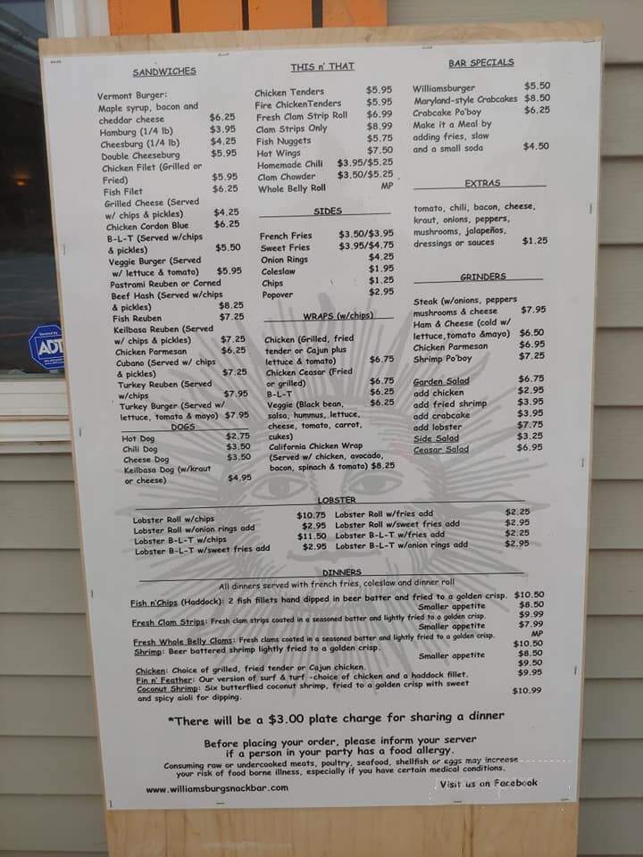 Williamsburg Snack Bar - Haydenville, MA