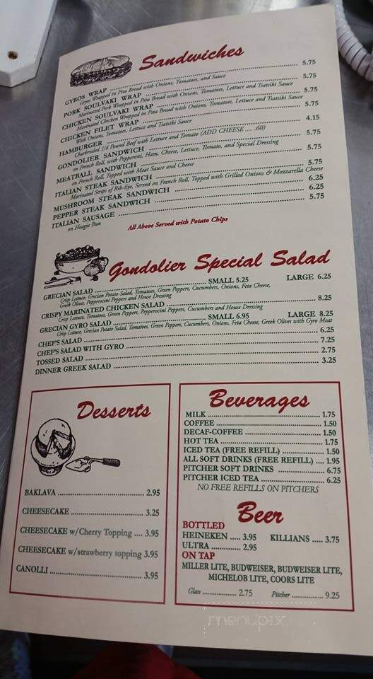 Gondolier Pizza - Ocoee, TN menu_pic