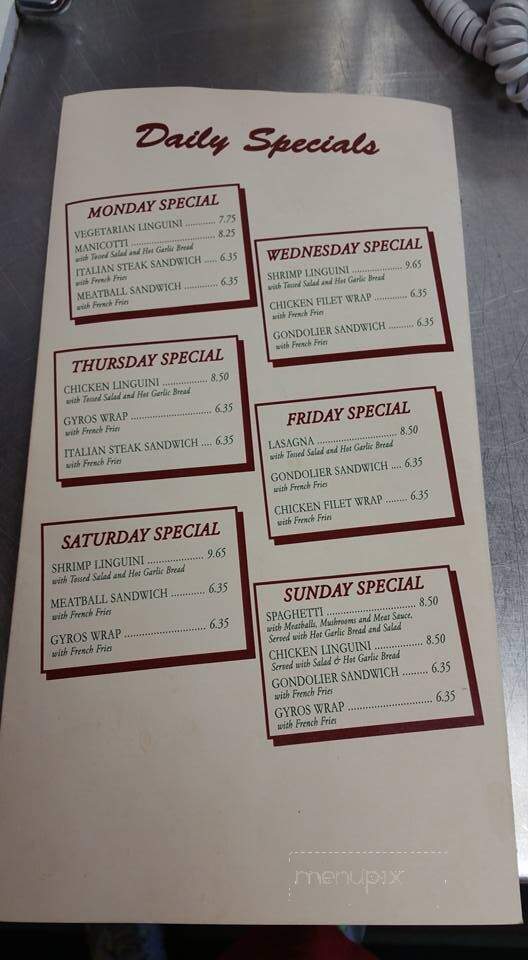 Gondolier Pizza - Ocoee, TN menu_pic