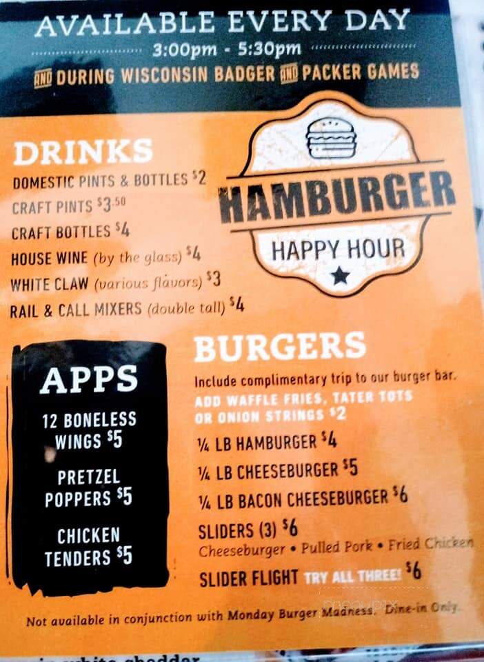 Charcoal Grill - Burlington, WI menu_pic