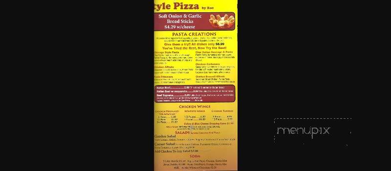 Upper-Crust Pizzeria & Pub - Genoa City, WI menu_pic