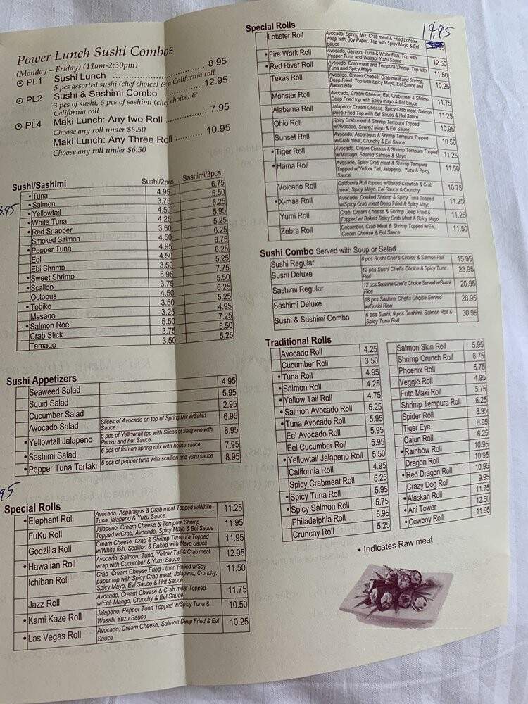 Fuku Japanese Grill - Gainesville, TX menu_pic