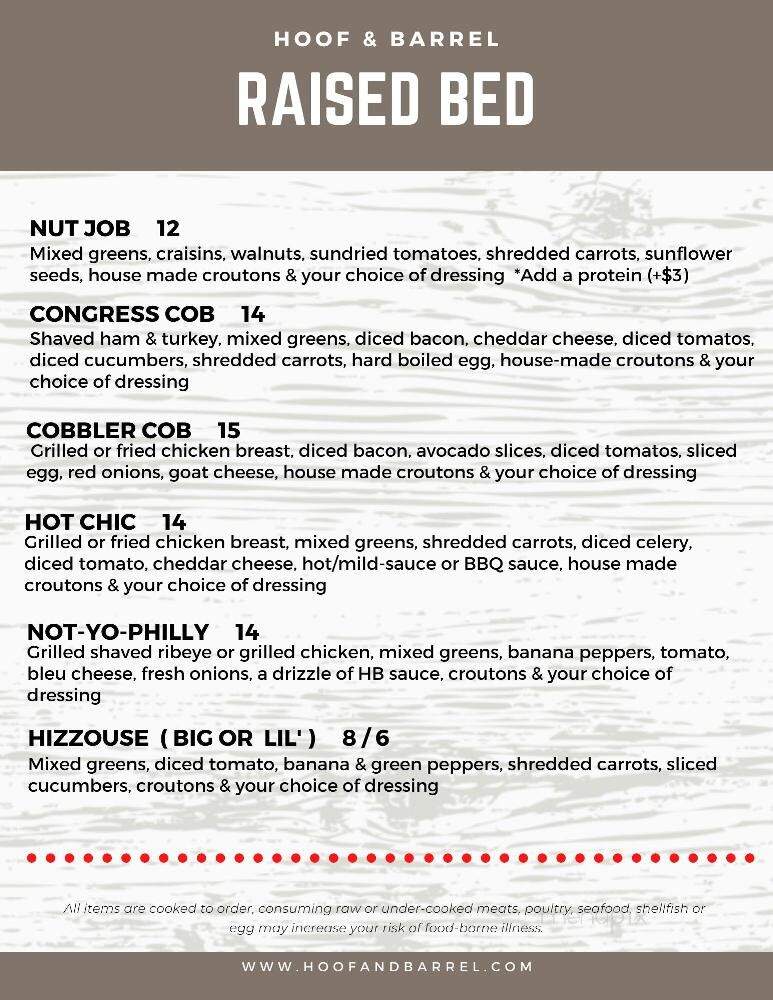 Hoof & Barrel - York, SC menu_pic