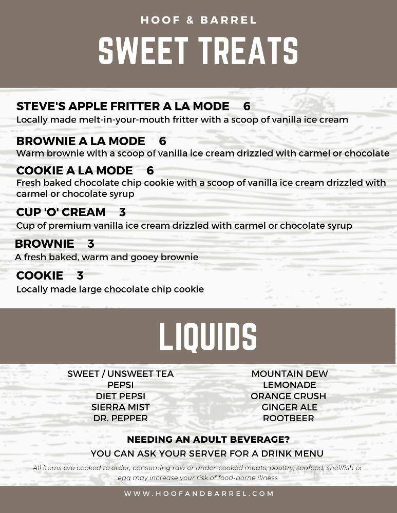 Hoof & Barrel - York, SC menu_pic