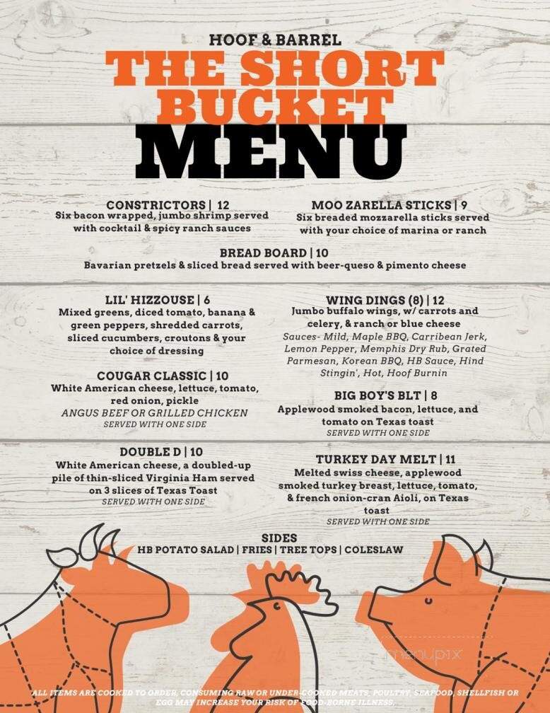 Hoof & Barrel - York, SC menu_pic