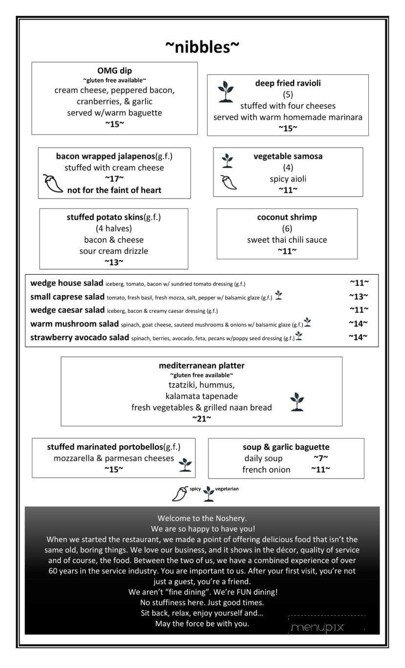 The Noshery - Brockville, ON menu_pic