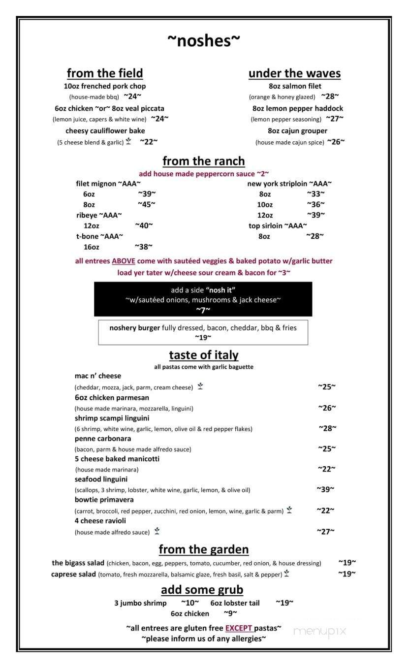 The Noshery - Brockville, ON menu_pic