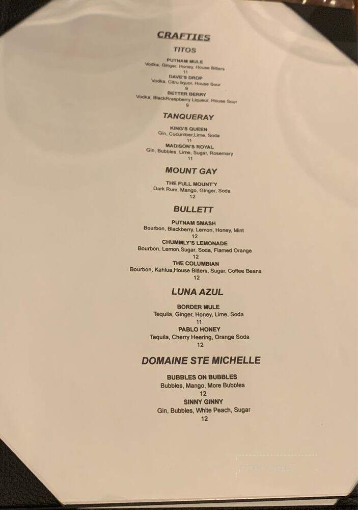 The Putnam Room - Cookeville, TN menu_pic