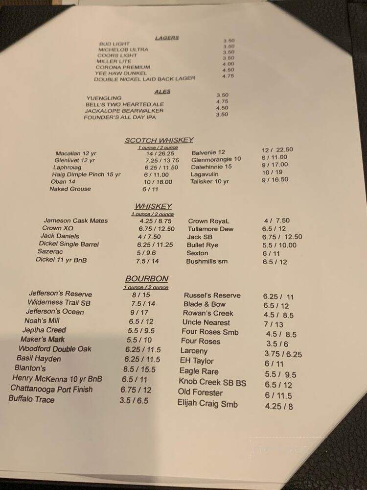 The Putnam Room - Cookeville, TN menu_pic