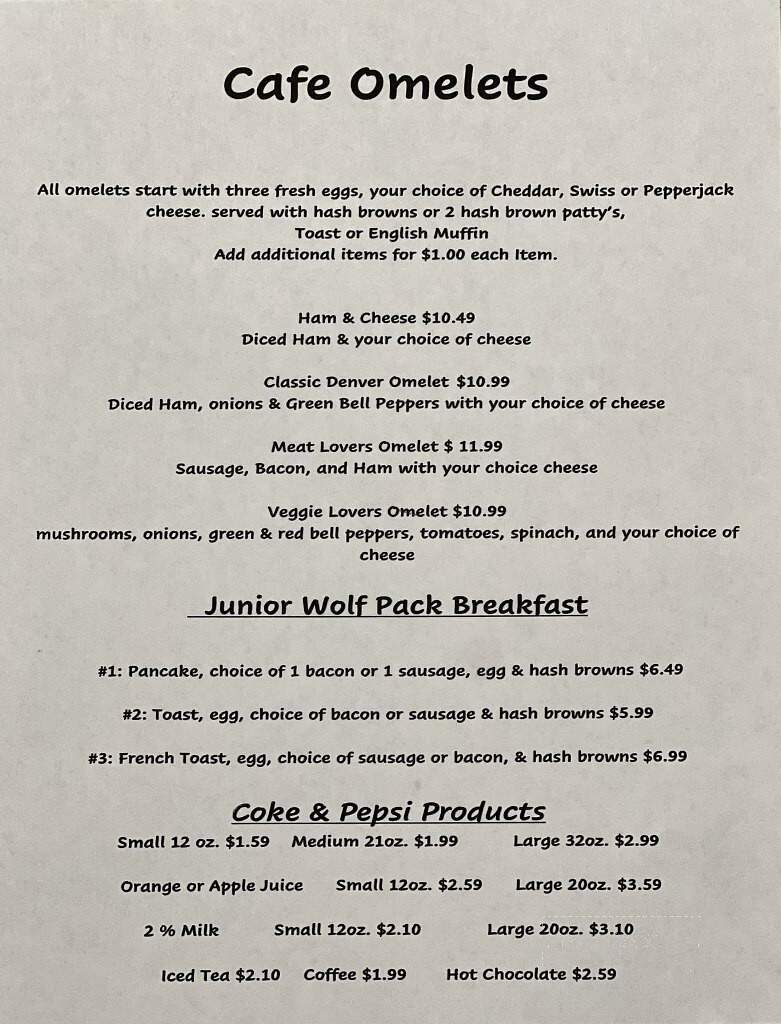 The Cafe - Enterprise, UT menu_pic