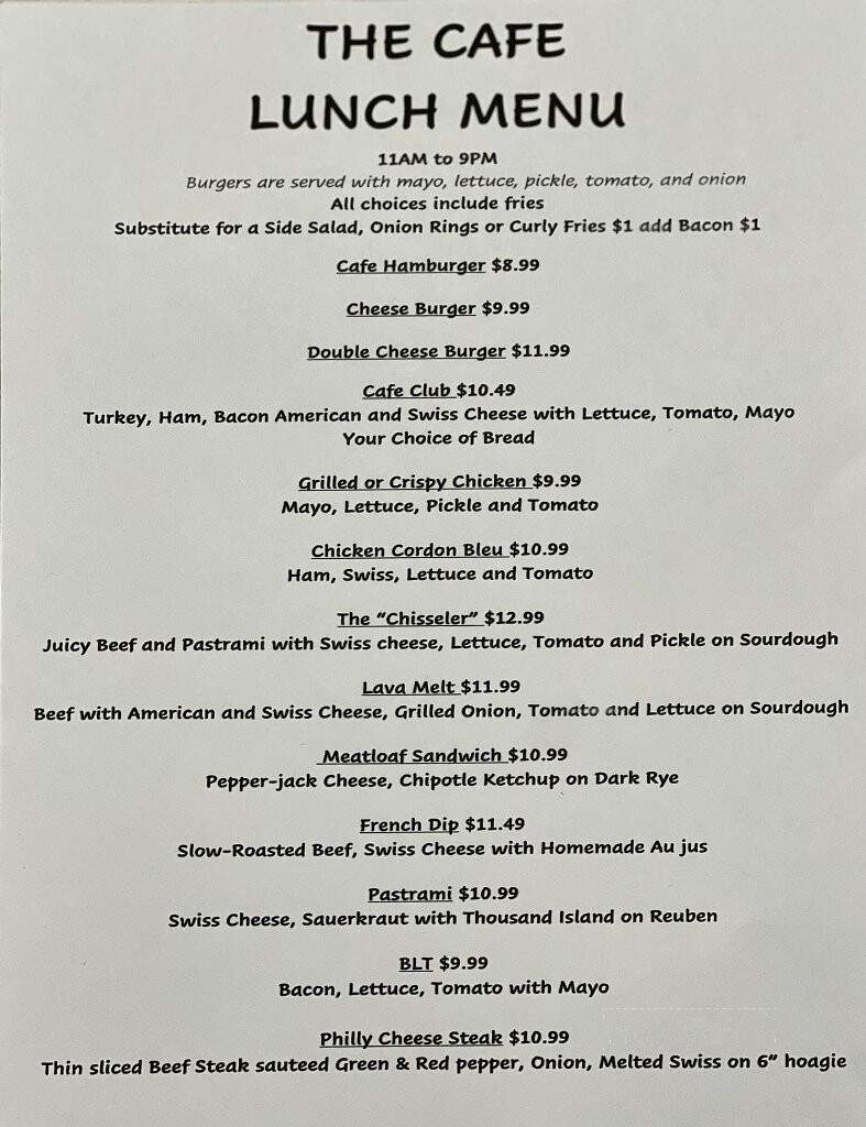 The Cafe - Enterprise, UT menu_pic