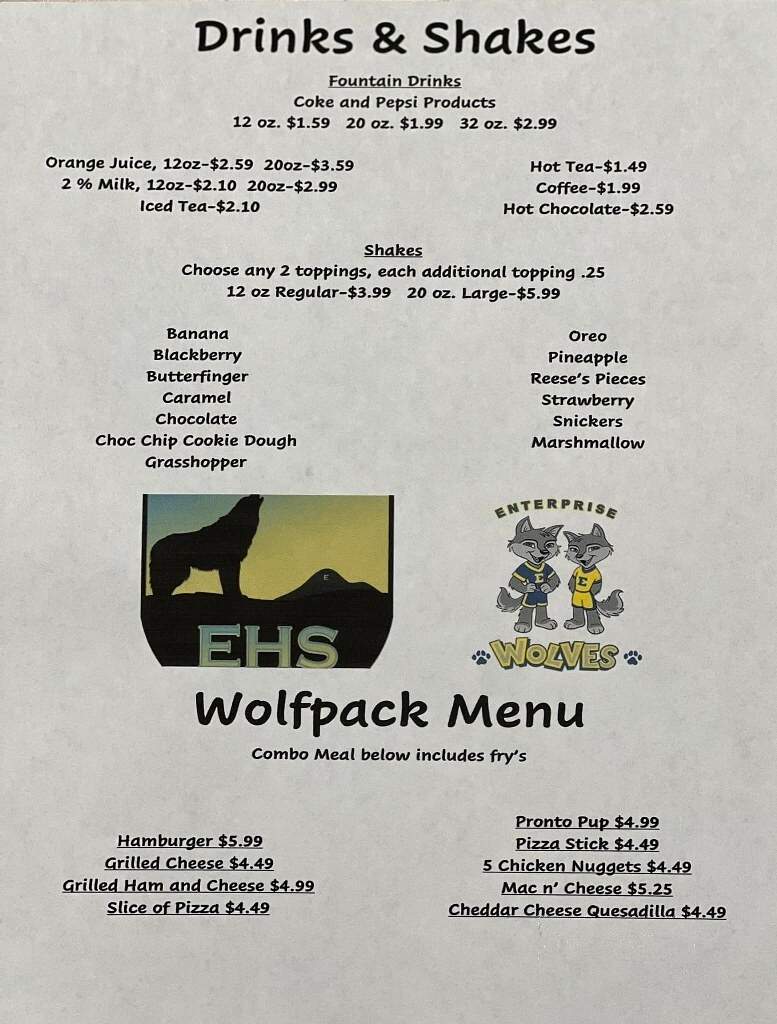 The Cafe - Enterprise, UT menu_pic