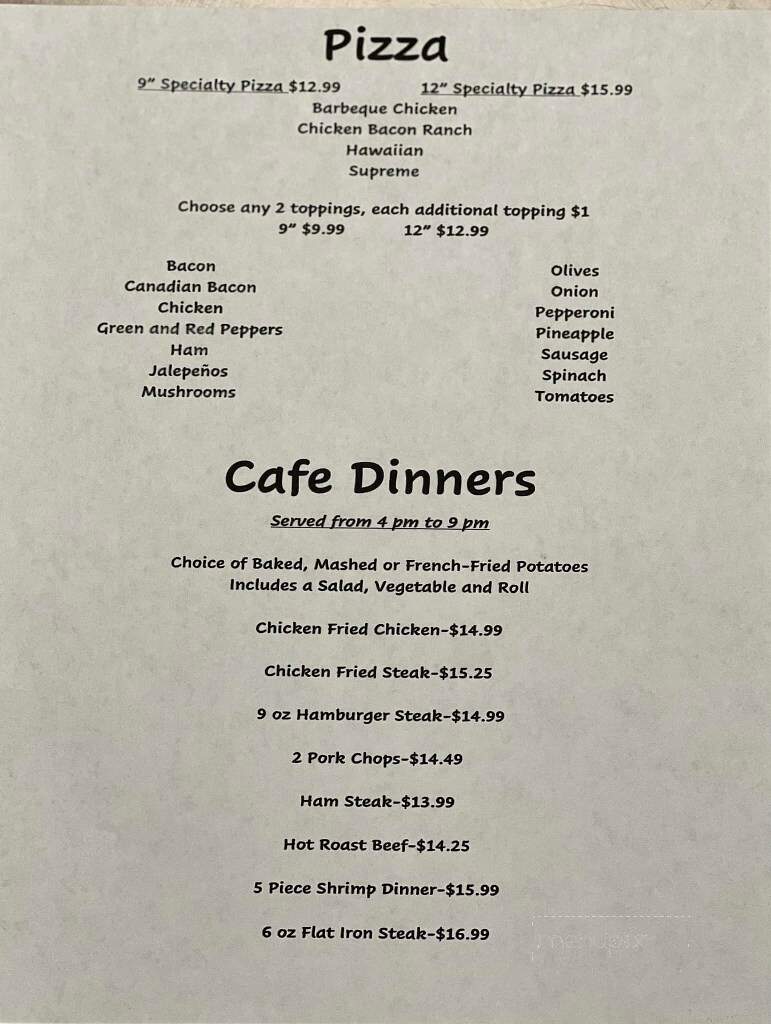 The Cafe - Enterprise, UT menu_pic