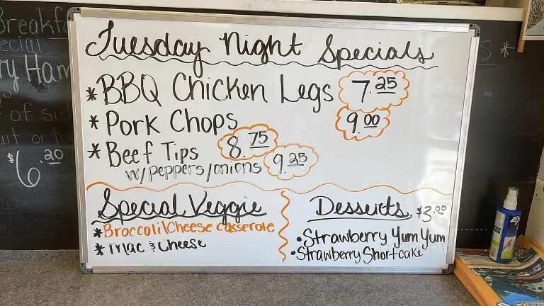 Sue's Kitchen - Dobson, NC menu_pic
