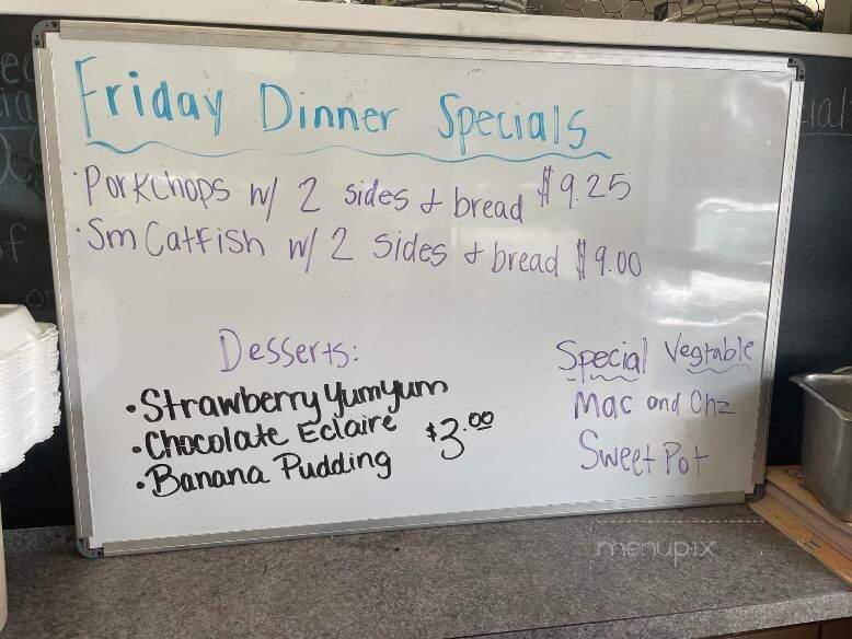 Sue's Kitchen - Dobson, NC menu_pic