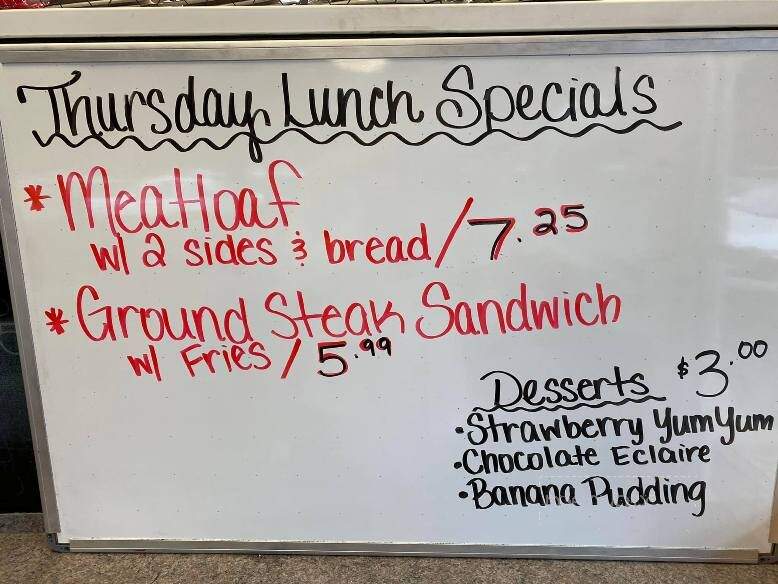 Sue's Kitchen - Dobson, NC menu_pic