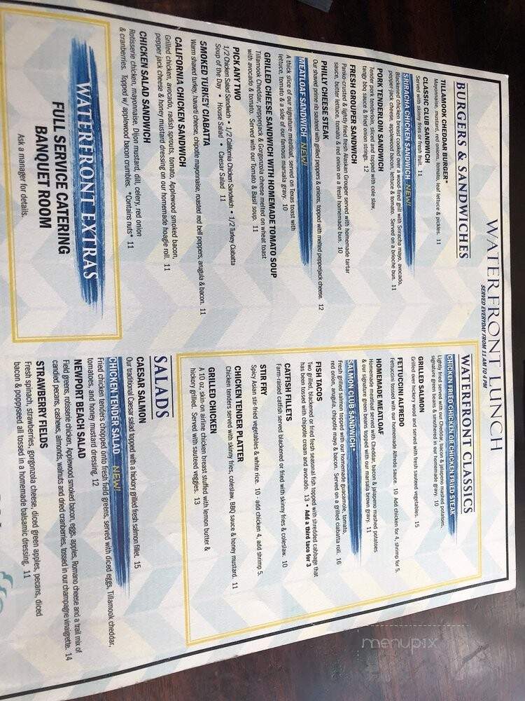 Waterfront Grill - Jenks, OK menu_pic