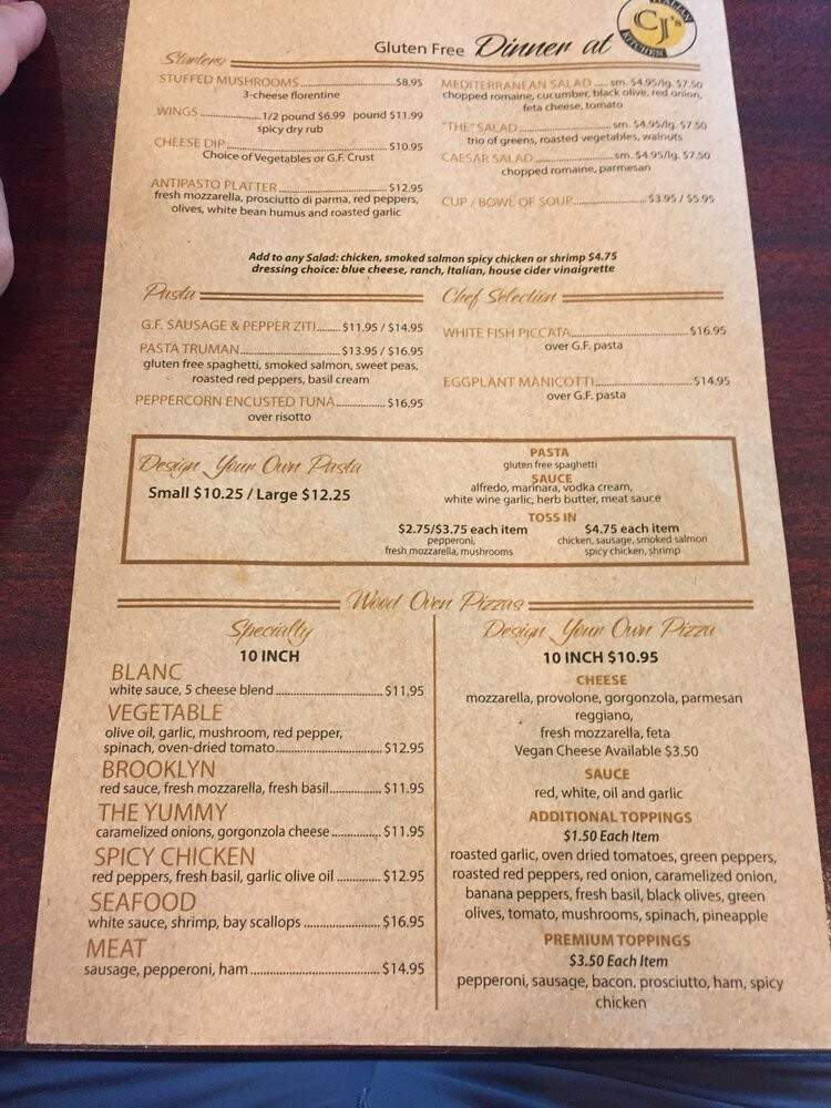 Cj's Italian Kitchen - Vienna, WV menu_pic