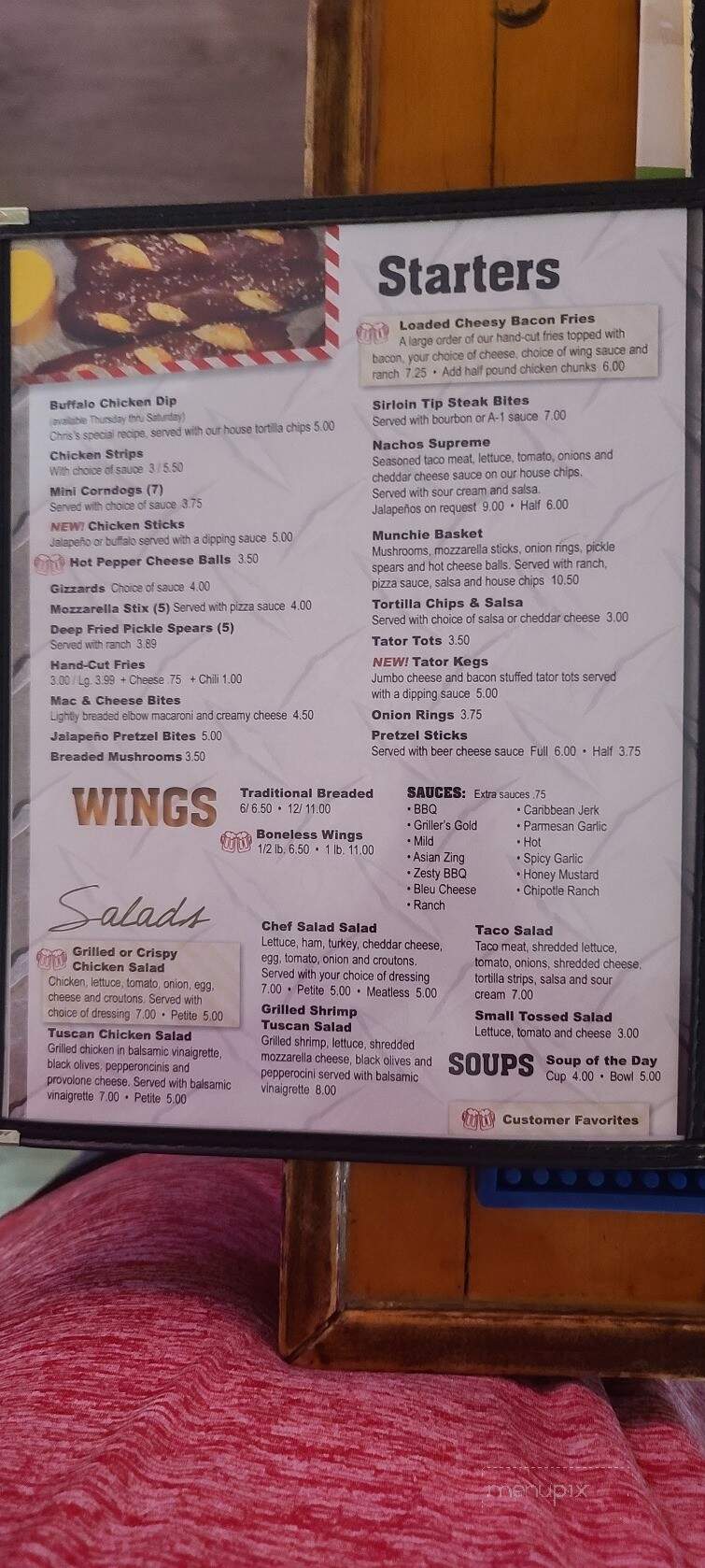 Griller's Tavern - Columbus Grove, OH menu_pic