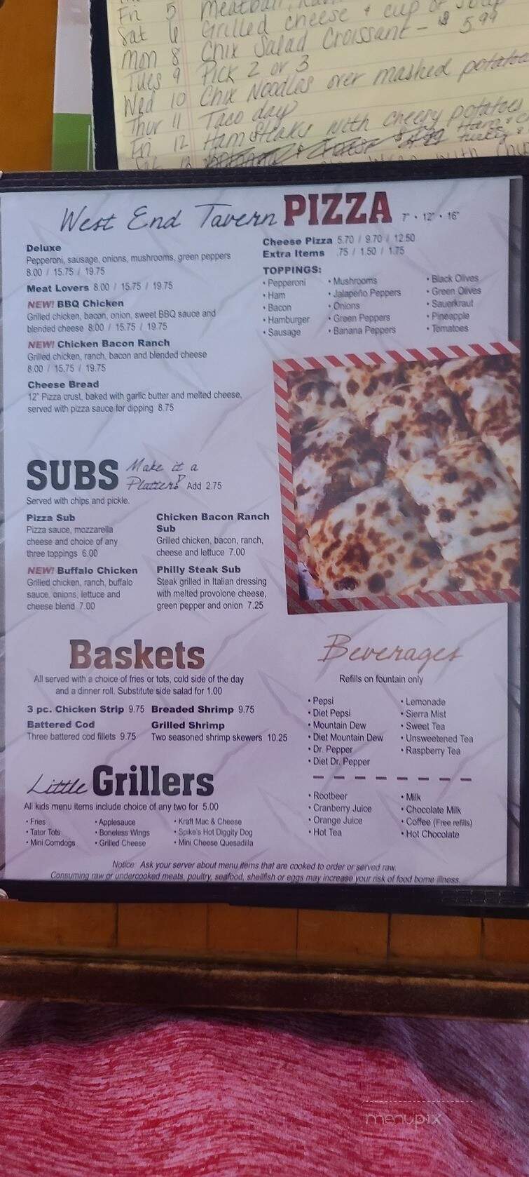 Griller's Tavern - Columbus Grove, OH menu_pic