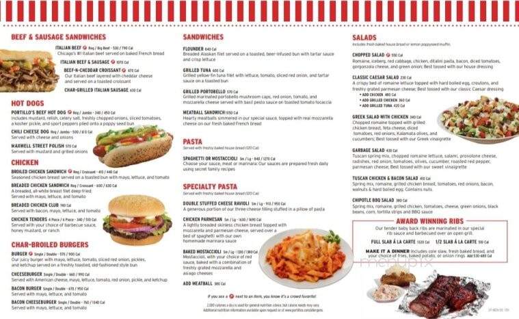 Portillo's - Tempe, AZ menu_pic