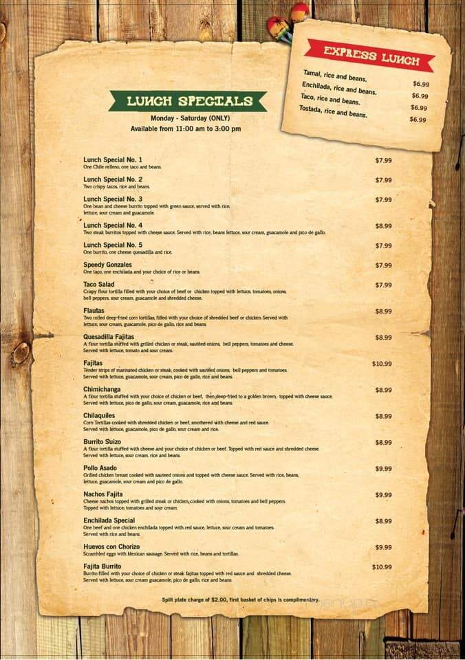 Sonora Mexican Restaurant - Litchfield, MN menu_pic