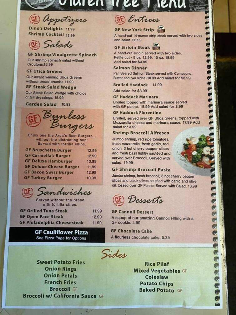 Carmella's Cafe - New Hartford, NY menu_pic