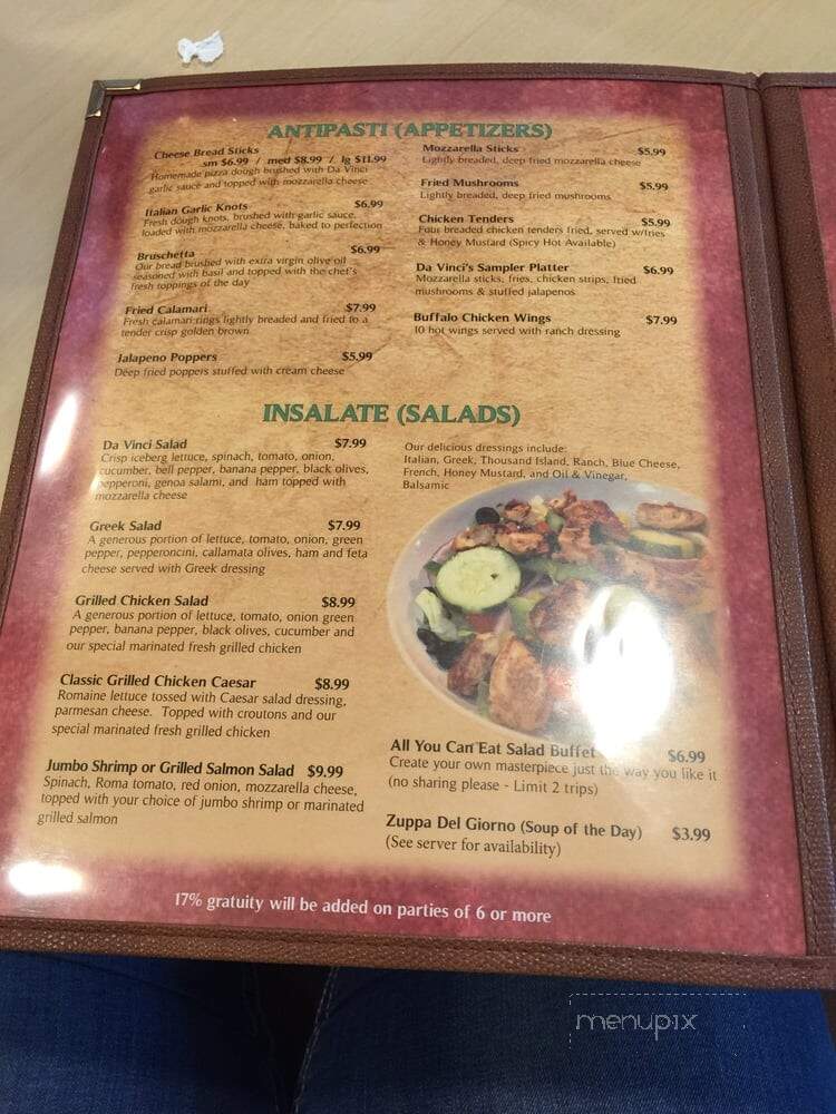 Da Vinci's Ristorante Italiano - Anderson, SC menu_pic