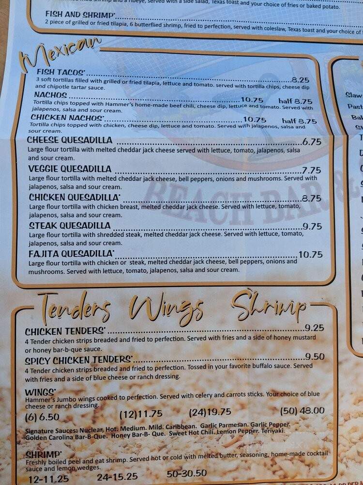Hammer's Goodtime Emporium - Atlanta, GA menu_pic