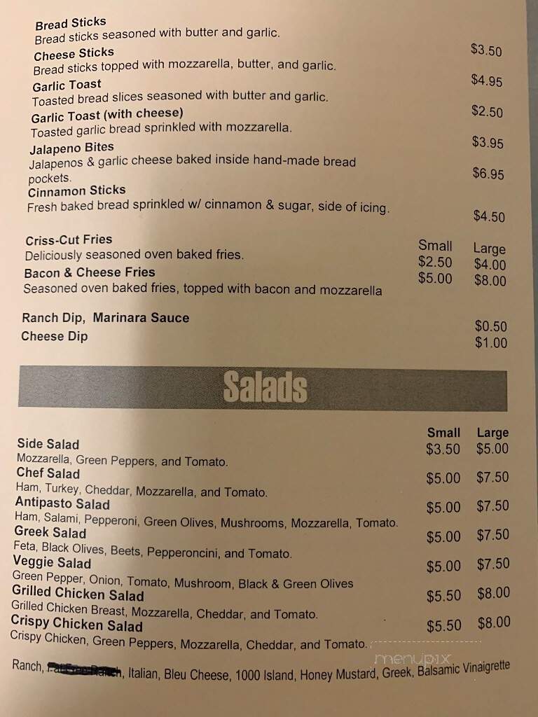 Towne Square Pizza - Pinckney, MI menu_pic