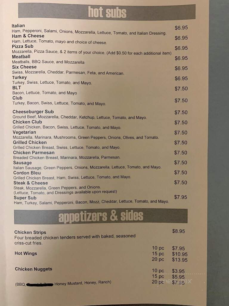 Towne Square Pizza - Pinckney, MI menu_pic