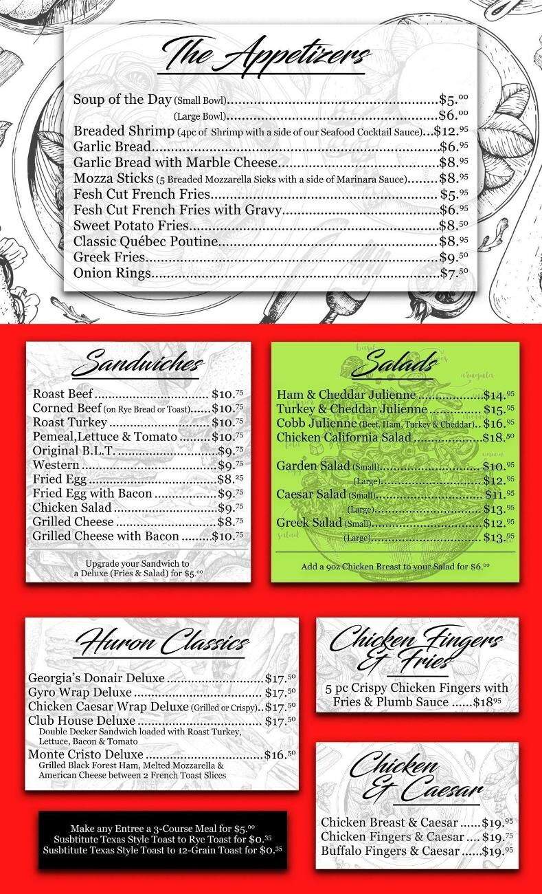 Huron Family Restaurant - Exeter, ON menu_pic